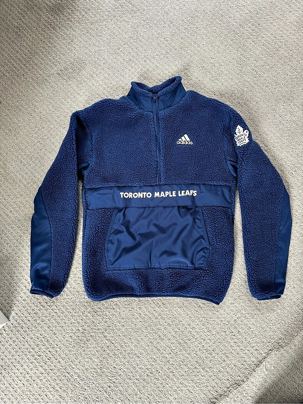 adidas Toronto Maple Leafs Sherpa Quarter-Zip Pullover